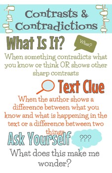 Preview of Retro Nonfiction Notice and Note Signposts Anchor Charts