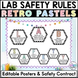 Retro Pastel Science Lab Safety Rules Bulletin Board Poste