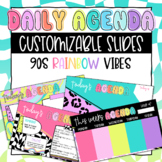 Retro Rainbow Daily and Weekly Agenda Slides Templates