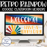 Retro Rainbow Google Classroom Headers