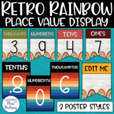 Retro Rainbow Place Value Display