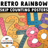Retro Rainbow Skip Counting Posters | Retro Classroom Decor