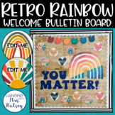 Retro Rainbow Welcome Bulletin Board