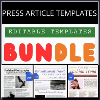 Preview of News Editable article letters Templates Bundle (2024) Journal