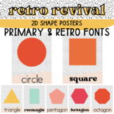 Retro Revival 2D Shape Posters