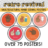 Retro Revival Hand Signal Posters