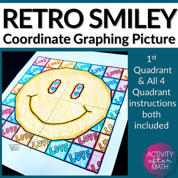 Preview of Retro Smiley Face Coordinate Graphing Picture