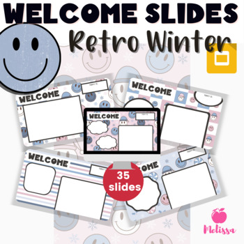 Preview of Retro Smiley Face Welcome Slides | Winter Slides Templates 