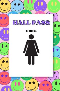 Preview of Retro Smiley Hall Passes Templates