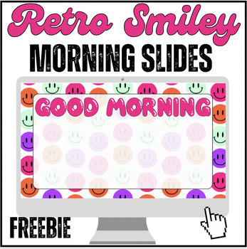 Preview of Retro Smiley Morning Slides Templates Background FREEBIE