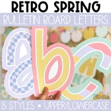 Retro Spring Bulletin Board Letters, A-Z, Punctuation, & Numbers