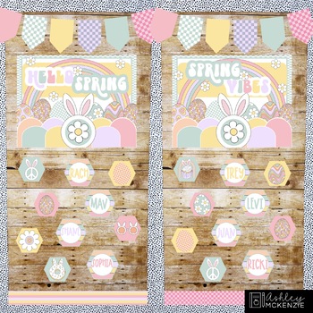 Retro Spring Classroom Door Decor Kit by Ashley McKenzie