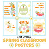 Retro Spring Classroom Posters/ Bulletin Boards Decor/ Ins