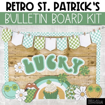 Preview of Retro St. Patrick's Day Bulletin Board Kit