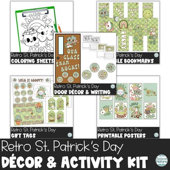 Preview of Retro St. Patrick’s Day Decor, Craft, and Activity Kit - Bulletin Board Posters