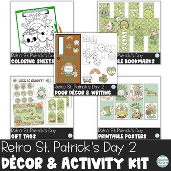 Preview of Retro St. Patrick’s Day Decor, Craft, and Activity Kit - Gift Tags for Students