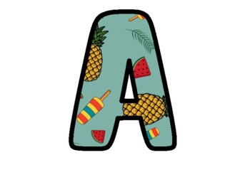 Preview of Retro Summer Bulletin Board Letters, Alphabet Posters,  Classroom Décor #253
