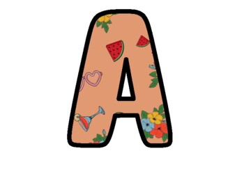 Preview of Retro Summer Bulletin Board Letters, Alphabet Posters,  Classroom Décor #275