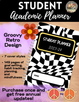 Preview of Retro Themed Printable Student Planner / Agenda