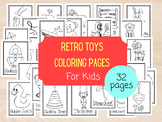 Retro Toys Coloring Page Bundle