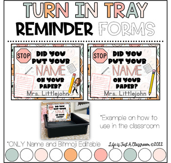 Classroom Turn In Trays