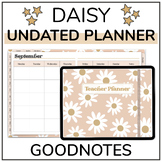 Undated Digital Planner Goodnotes With Digital Goodnotes Stickers