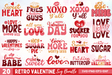 Retro Valentine SVG Bundle love Happy valentines day