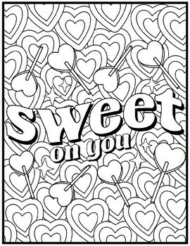 Retro Valentine's Day Coloring Pages | Happy Valentine's Day Coloring ...