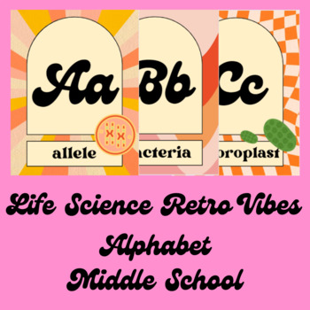 Preview of Retro Vibes Life Science Alphabet