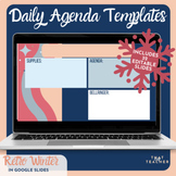 Retro Winter | Daily Agenda Slides | Google Slides | Visua