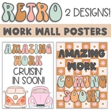 Retro Work Wall Display / Coming Soon Work Wall Posters an