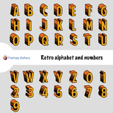 Retro alphabet and numbers