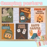 Retro camping classroom posters | happy camper classroom decor