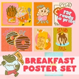 Retro funny diner inspired poster set