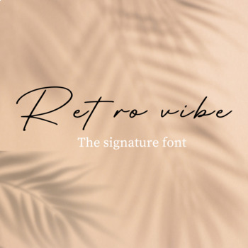 Preview of Retro vibe | Signature font