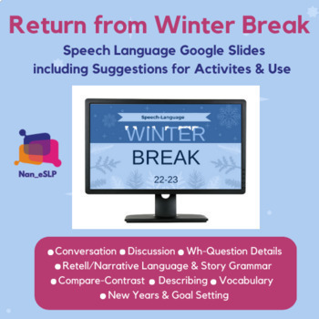 Preview of Return from Winter Break - Speech Language Google Slides