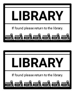 Preview of Return to Library Labels