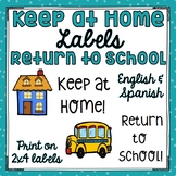 Return to School & Keep at Home Labels