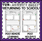 FREE: Returning to School | Activity Sheet [Back to School]