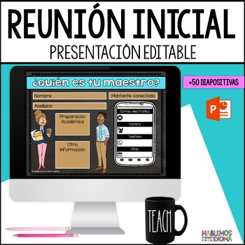 Preview of Reunión escolar plantillas editables | Meet the teacher| Back to school