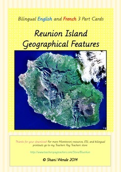 Preview of Volcanic Island Classified Geography Cards (Bilingual English & French)