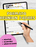 Reunion con padres de familia FORMATO