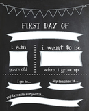 Reusable First Day of School Printable Chalkboard Sign
