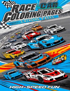 Preview of Rev Up Your Creativity: Race Car Coloring Pages Galore!