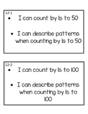 Reveal Kindergarten I Can Statements Unit 12