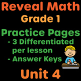 Reveal Math Grade 1 Unit 4 Practice Pages | 1st Grade Resource