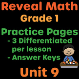 Reveal Math Grade 1 Unit 9 Practice Pages | 1st Grade Resource