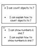 Reveal Math Kindergarten Unit 3 I Can Statements