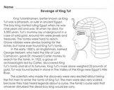 Biography: King Tut Info + 6 Multiple Choice Reading Compr