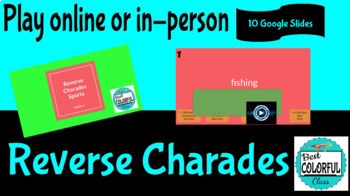 Preview of Reverse Charades Sports Theme on Google Slides